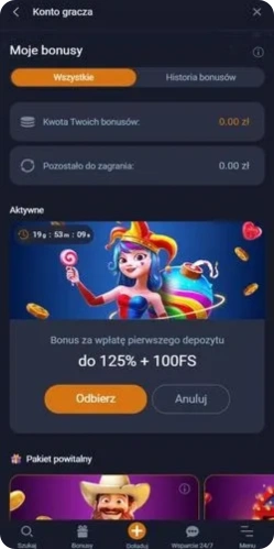 Uzupełnienie salda Vox Casino