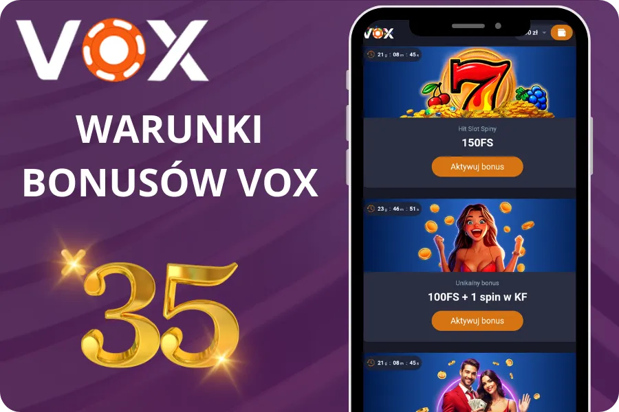 Warunki bonusów Vox