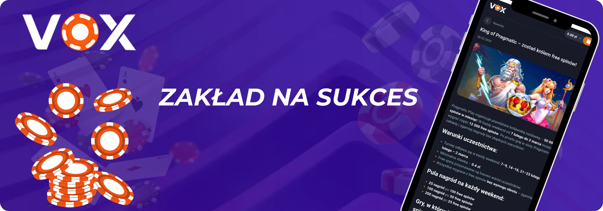 Zakład na sukces voxcasino